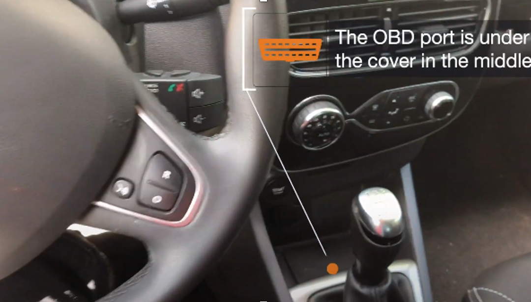 Where is the OBD2 port in my Renault Clio 4 (2012-2019)
