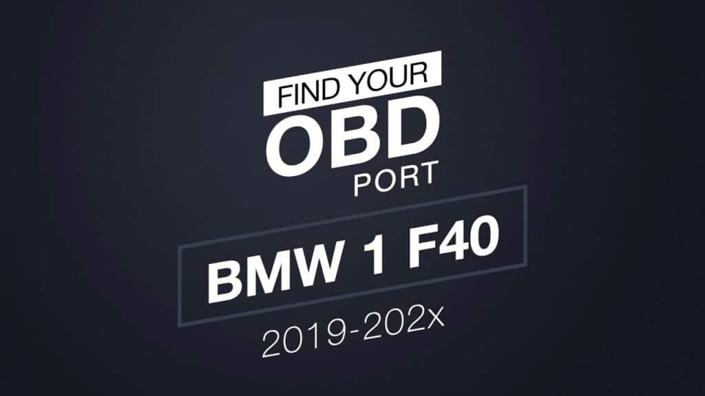 OBD2 port in BMW 1 F40