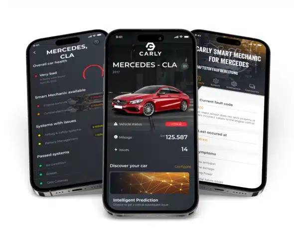 A car scanner dashboard that includes car diagnostics